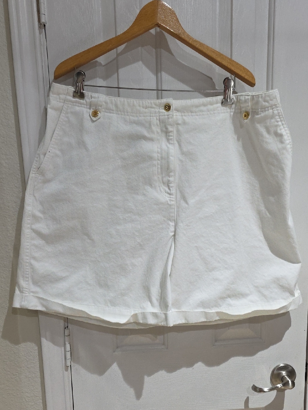 Lauren RL Women’s White Casual Cotton Shorts Size 18W